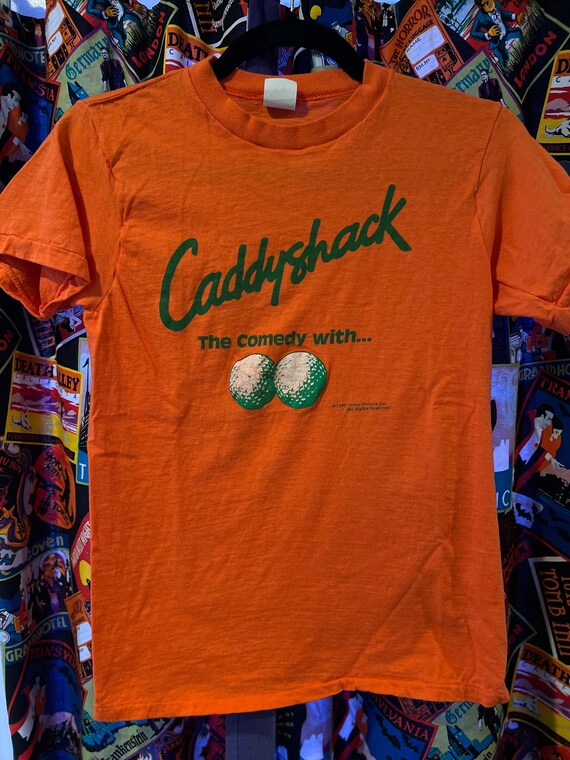 Vintage Caddyshack Orange TShirt Bill Murray Cult Co… Gem