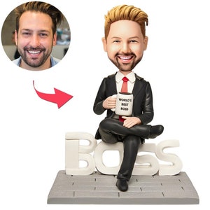 Benutzerdefinierte Bobblehead für Boss männlich, personalisierte Geburtstagsgeschenk für Boss, Weihnachtsgeschenke für Boss, Boss's Day Geschenk