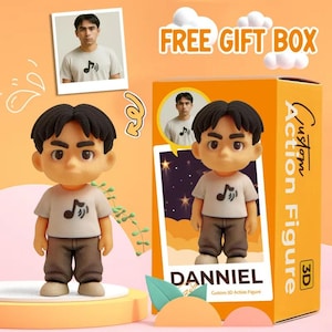 Custom Portrait 1 Person 3D Action Figure From Your Photo Personalized Toy Figure Gifts For Kids, Birthday Gift