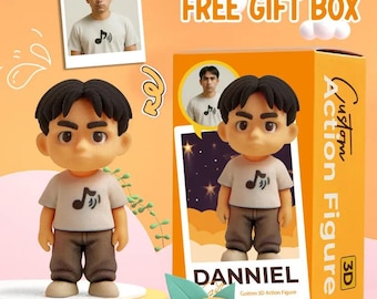 Figura de acción con retrato 3D personalizado: regalo de recuerdo personalizado