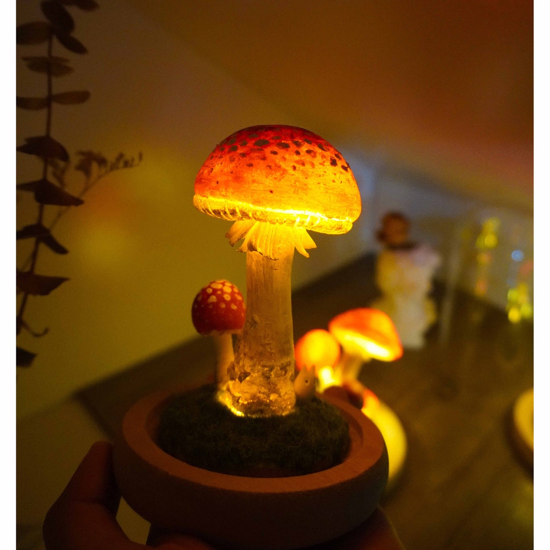 DIY Clay Mushroom Lamp Night Light Automatic Sensor LED - Etsy Australia