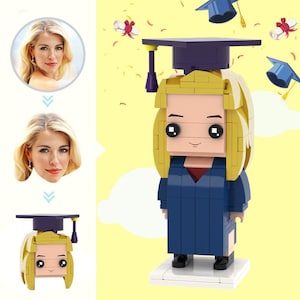 Personalized Graduation Gift, Custom Head Brick Figure, Gift for Her, University Leaving Gift,Graduation Gift for Son Daughter School