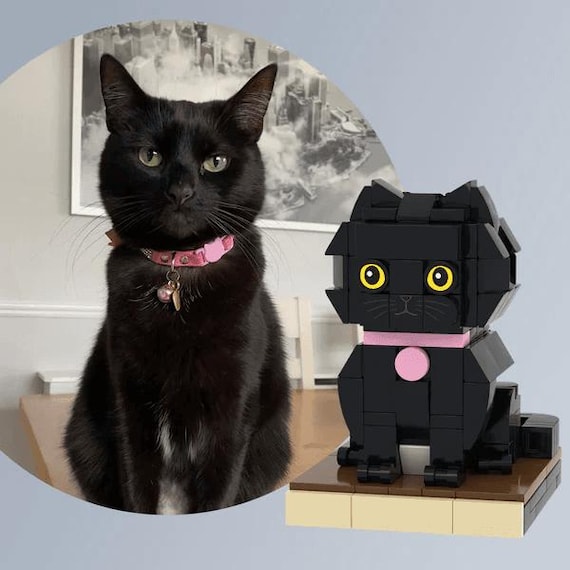 Mattoncini Da Costruzione Gatto Arancione – Mini Blocchi 3D 8x11,5x4,5 Cm, Gioco Creativo Per Bambini 8-12 Anni