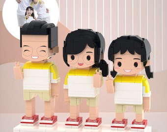 Figuras de ladrillo personalizadas: regalo familiar personalizado, juguetes de bloques