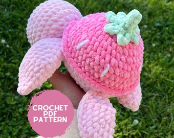 Crochet Strawberry Turtle Pattern PDF Download Beginner Friendly Amigurumi