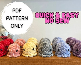 PATRÓN Crochet Mini Pulpo Bola Antiestrés Sin Coser Descargar PDF