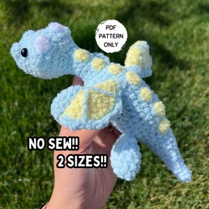 Crochet Dragon Pattern NO SEW, Download Amigurumi PDF Stuffed Animal Dragon Plushie