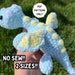 Patron de dragon au crochet sans couture, téléchargez le PDF Amigurumi peluche dragon en peluche