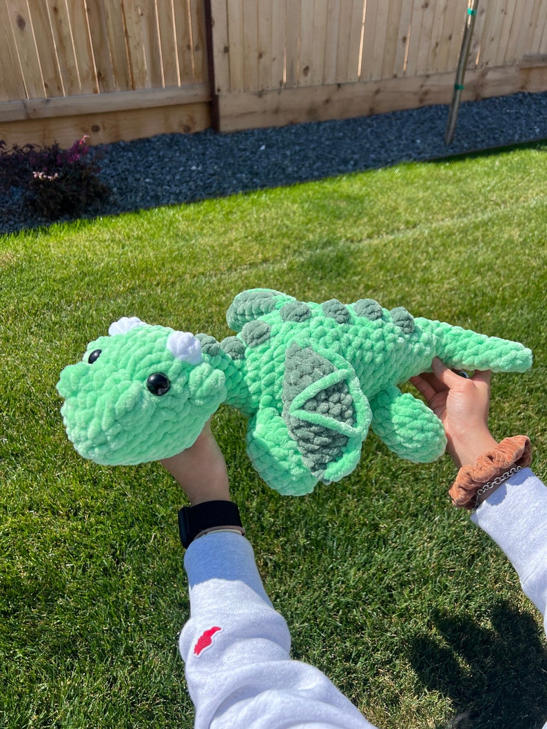 Crochet Dragon Pattern NO SEW, Download Amigurumi PDF Stuffed Animal Dragon Plushie image 4