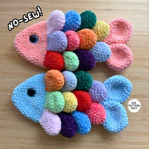 Häkelanleitung für einen Fidget-Fisch (ohne Nähen) – Sensorisches Amigurumi-Kuscheltier – Babyfreundlich – Squishy Fidget