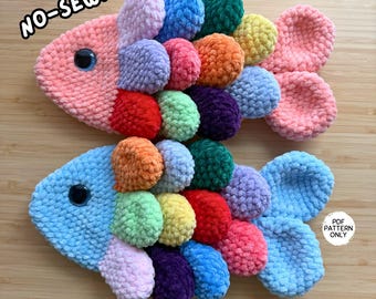 Crochet Fidget Fish Pattern No Sew Sensory Amigurumi Stuffed Animal Baby Friendly Squishy Fidget