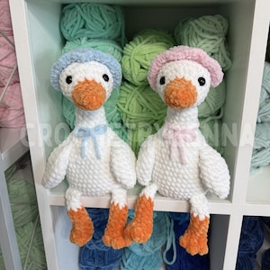 Crochet Goose Pattern Low Sew Weighted Amigurumi Stuffed Animal Market Friendly Squishy Fidget image 5
