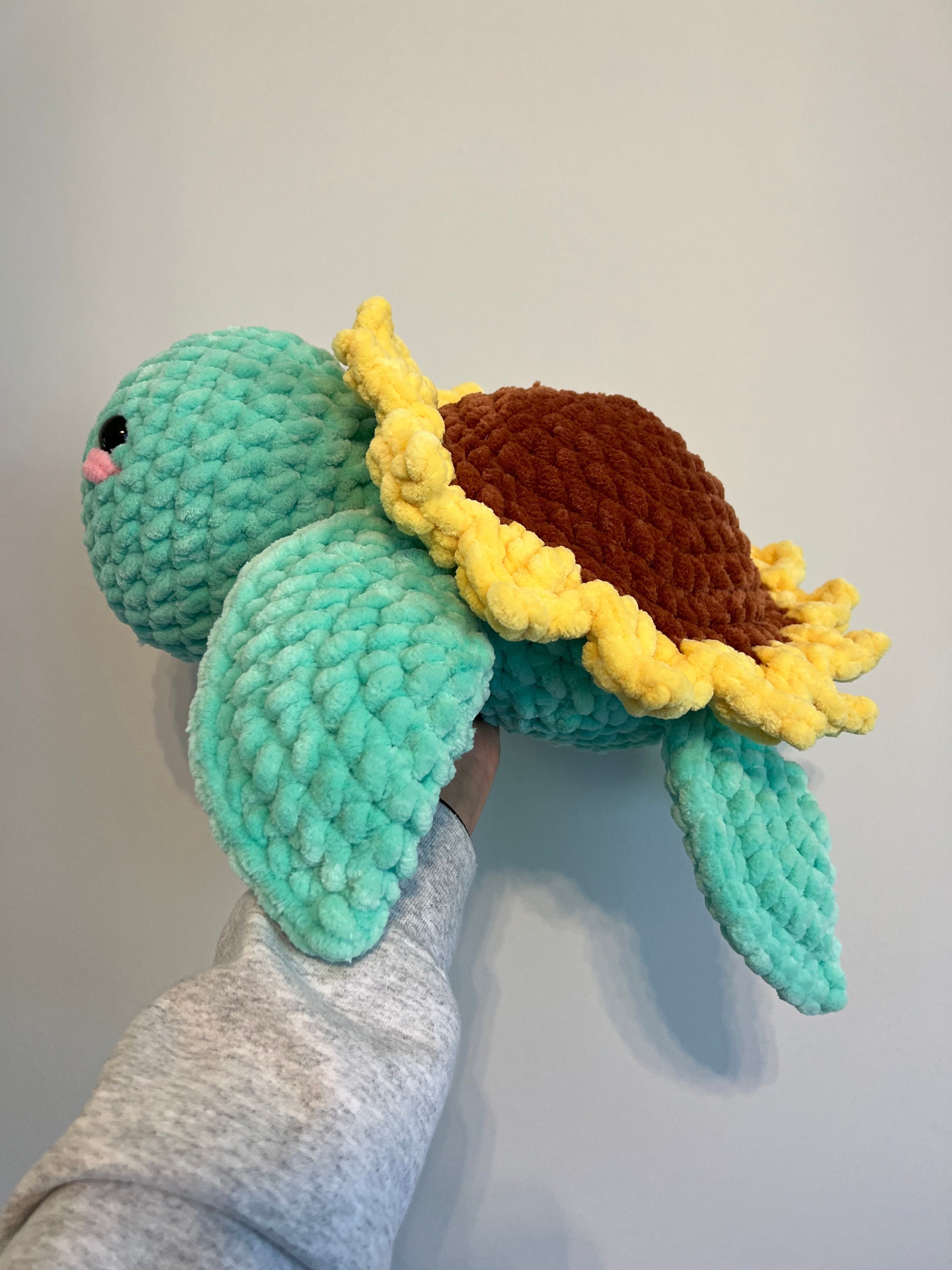 Doudou personnalisé tortue crochet bébé prénom fille