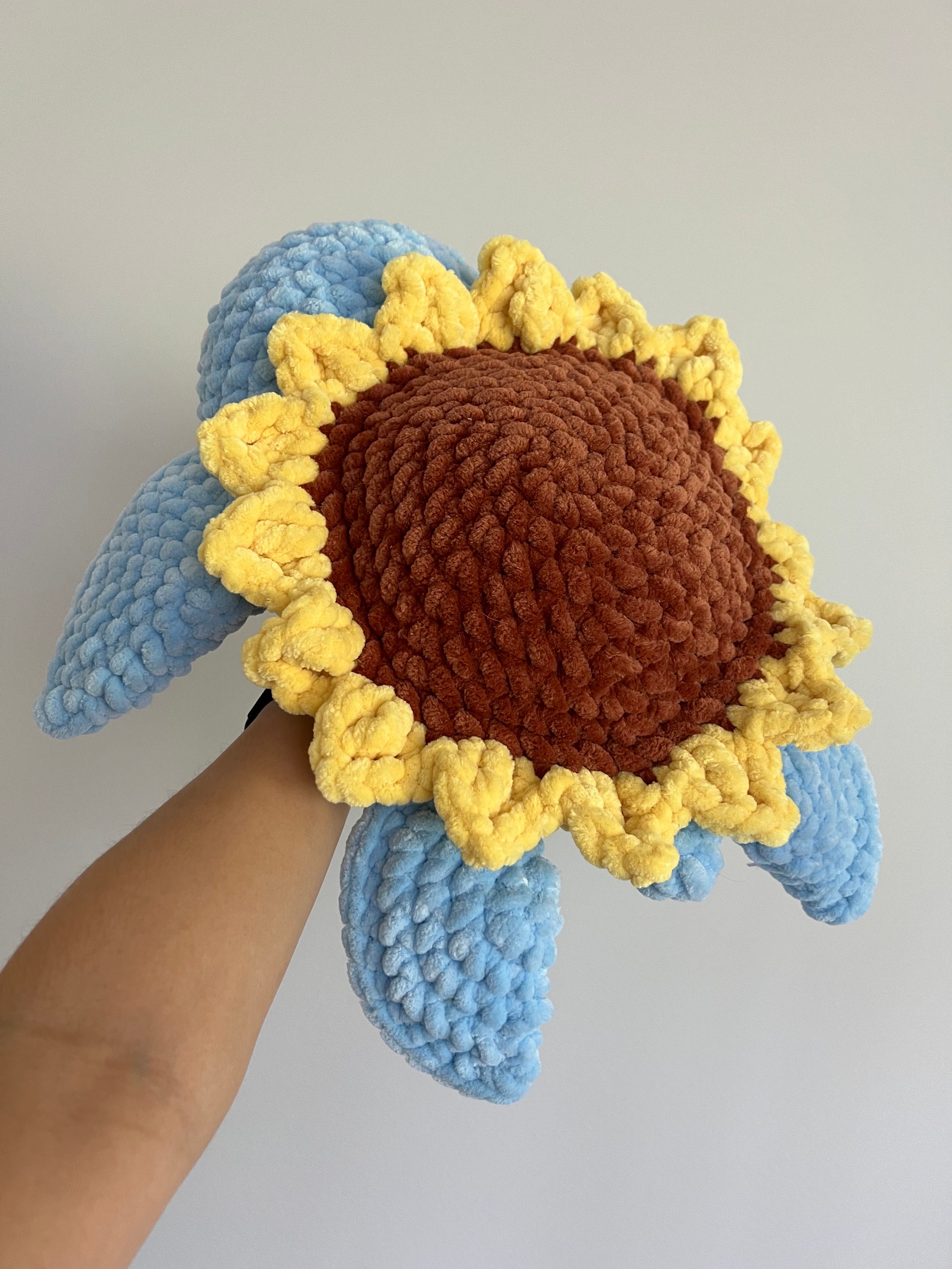Cadeau Grand-Mère - Tortue En Crochet Main Carapace Tournesol - Petit Cadeau émouvant Anniversaire Noël Fête Des Grands-Mères