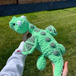 Crochet Dragon Pattern NO SEW, Download Amigurumi PDF Stuffed Animal Dragon Plushie image 5