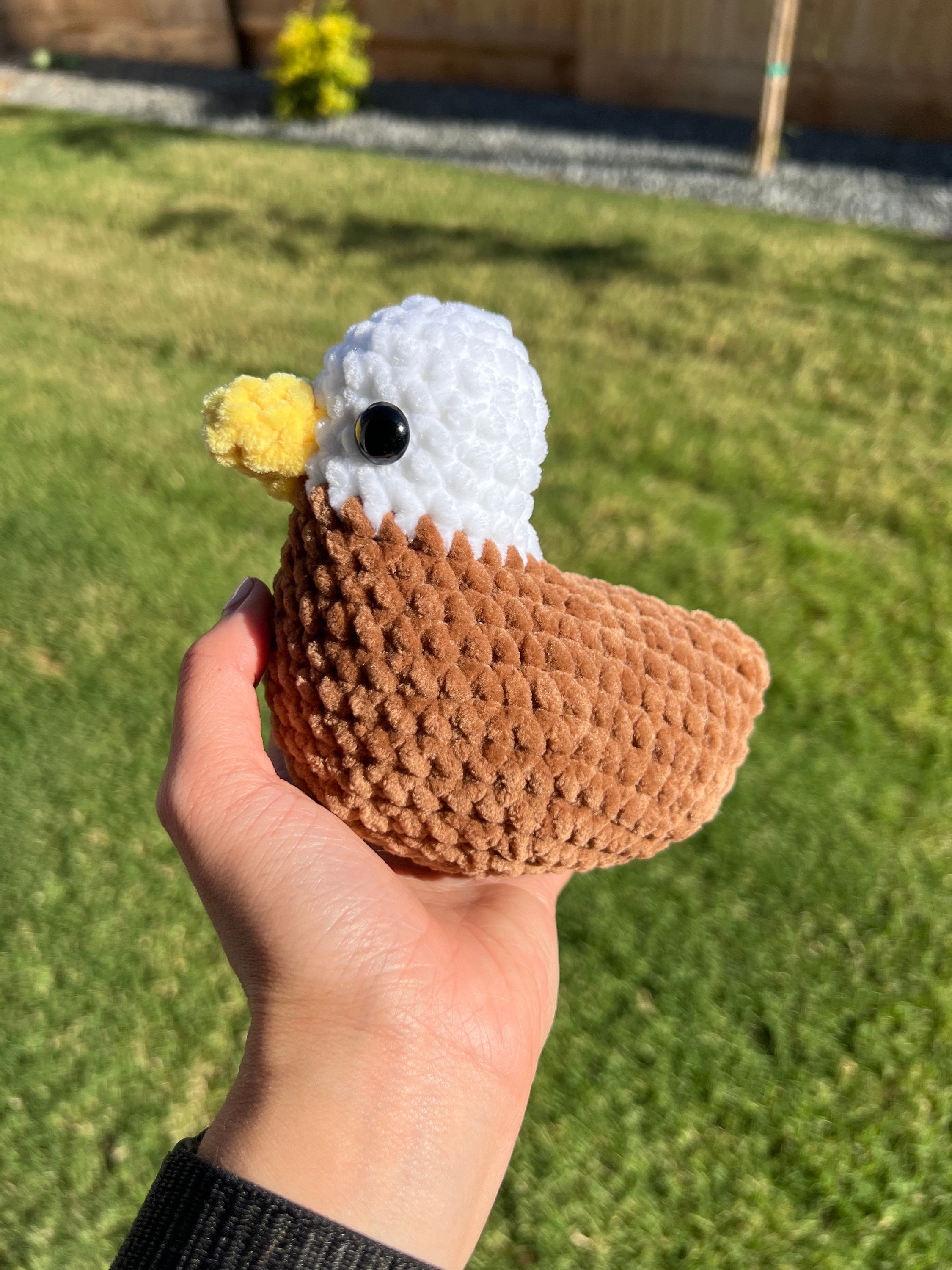 7-in-1 かぎ針編みの鳥のパターン LOW SEW 座っている鳥 マガモ 鶏