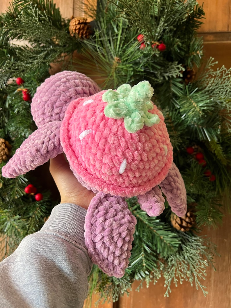 Crochet Strawberry Turtle Pattern PDF Download Beginner Friendly Amigurumi image 4