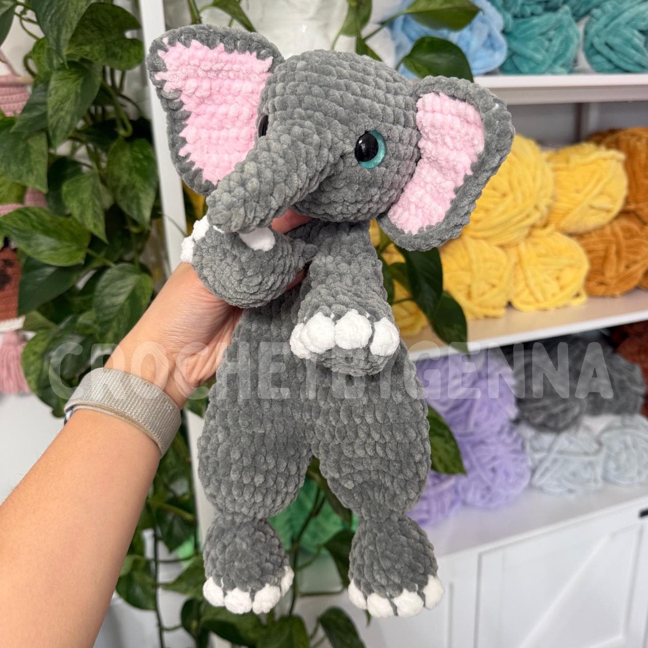 Crochet Elephant Snuggler Pattern Low Sew Lovey Elephants Baby Download ...