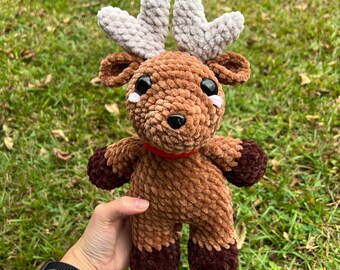 トナカイのかぎ針編みパターン 初心者向けあみぐるみ 鹿のクリスマス