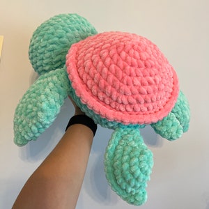 Crochet Turtle Pattern 2 Sizes Regular and Jumbo PDF Download Beginner Friendly Amigurumi Stuffed Animal Patterns image 3