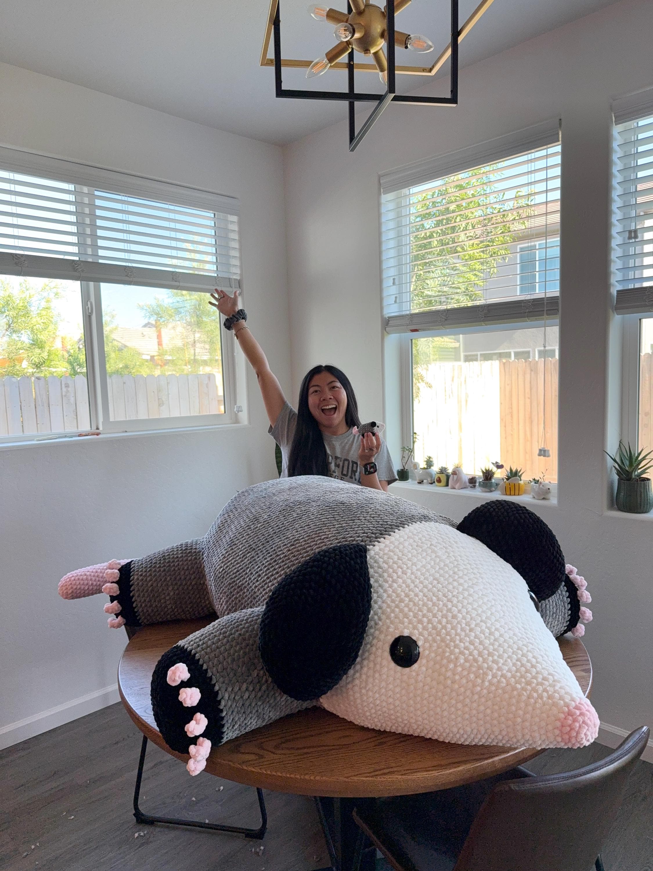 Crochet Jumbo Opossum Pattern PDF Download Extra Large Jumbo King