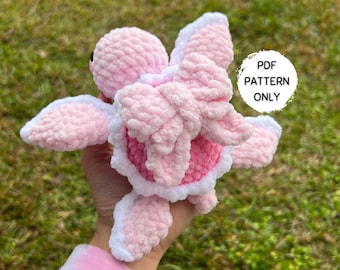 Mini Bow Turtle Crochet Pattern Valentines Day Pattern PDF Ribbon Turtle Download Beginner Friendly Amigurumi Stuffed Animal Coquette