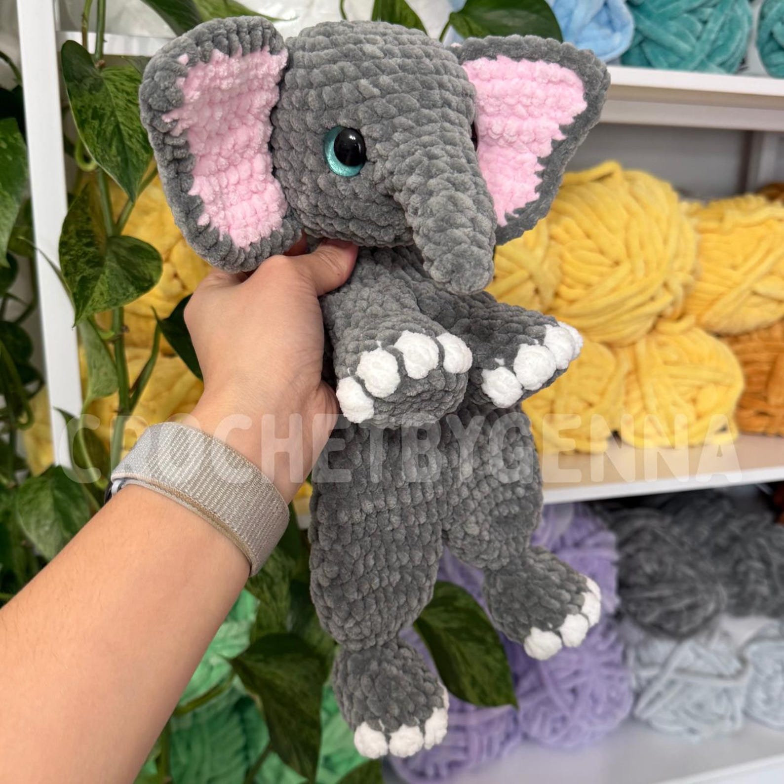 Crochet Elephant Snuggler Pattern Low Sew Lovey Elephants Baby Download ...