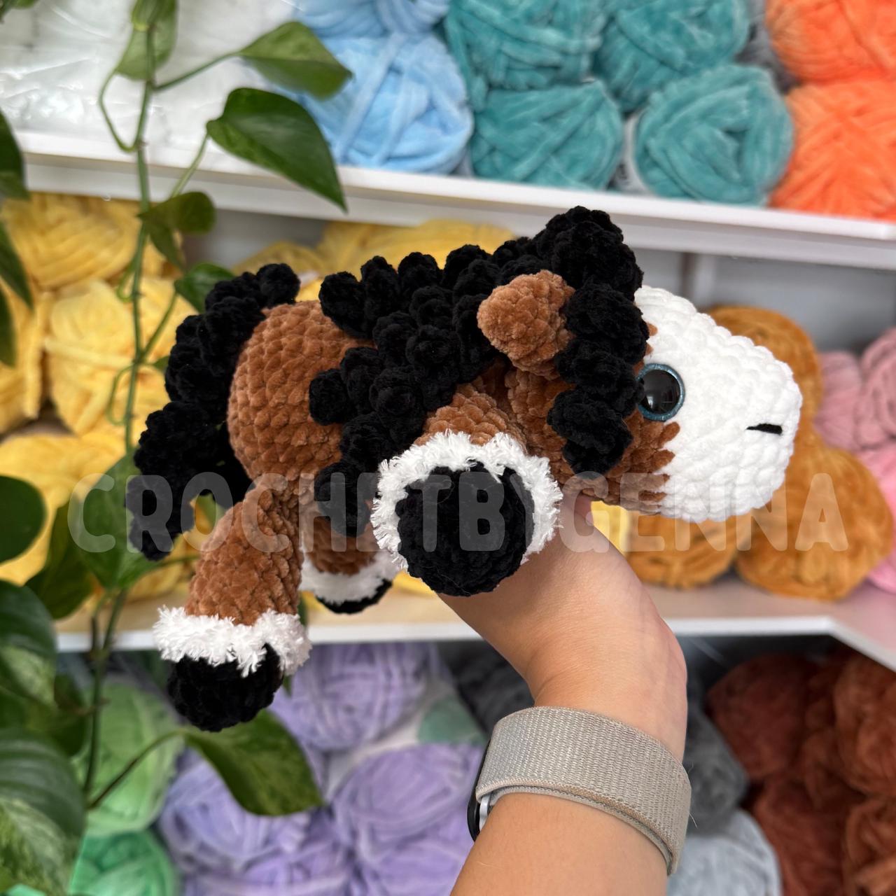 Sploot Pattern Crochet Mini Horse Pattern Low Sew Floppy Lying Down Sploot Fidget ...