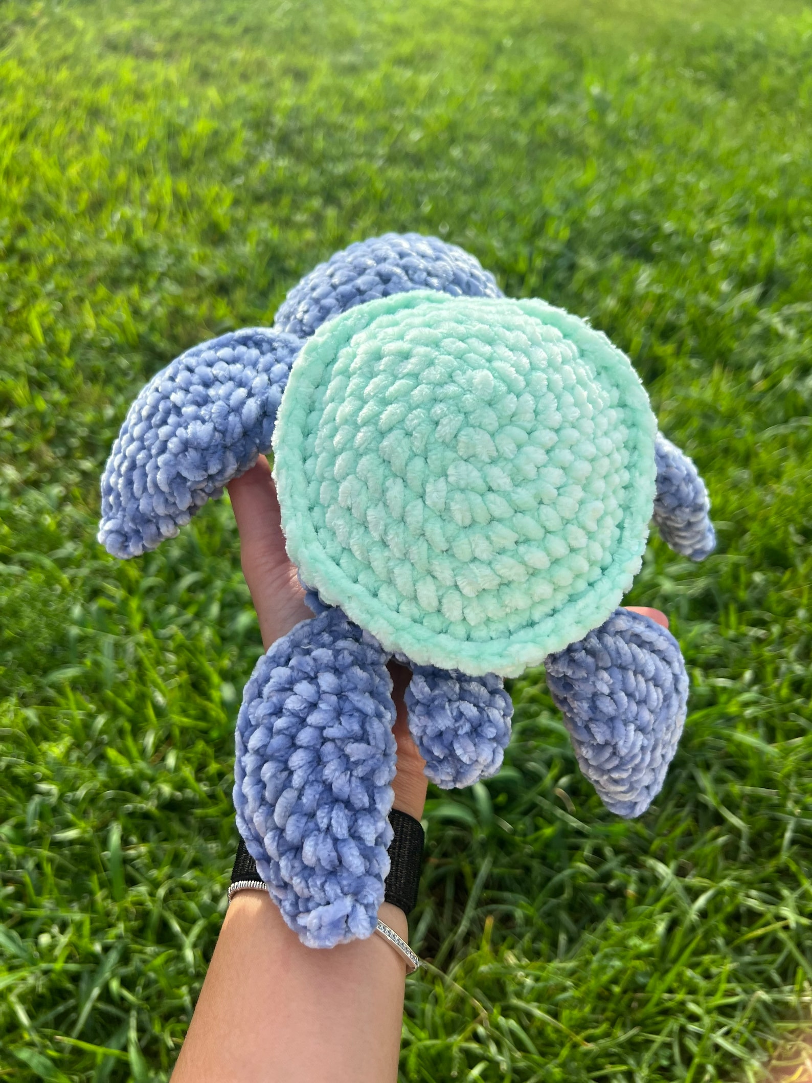 Crochet Turtle Plushie Amigurumi Velvet Stuffed Animal - Etsy