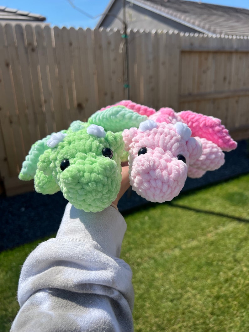 Crochet Dragon Pattern NO SEW, Download Amigurumi PDF Stuffed Animal Dragon Plushie image 6