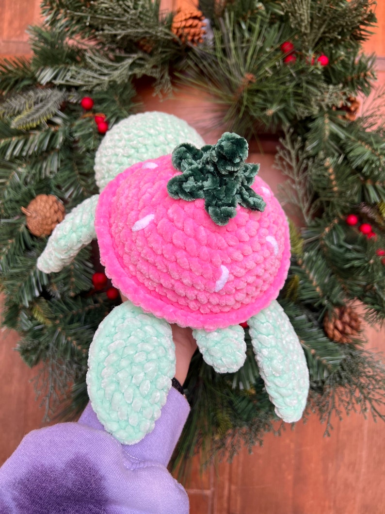 Crochet Strawberry Turtle Pattern PDF Download Beginner Friendly Amigurumi image 2