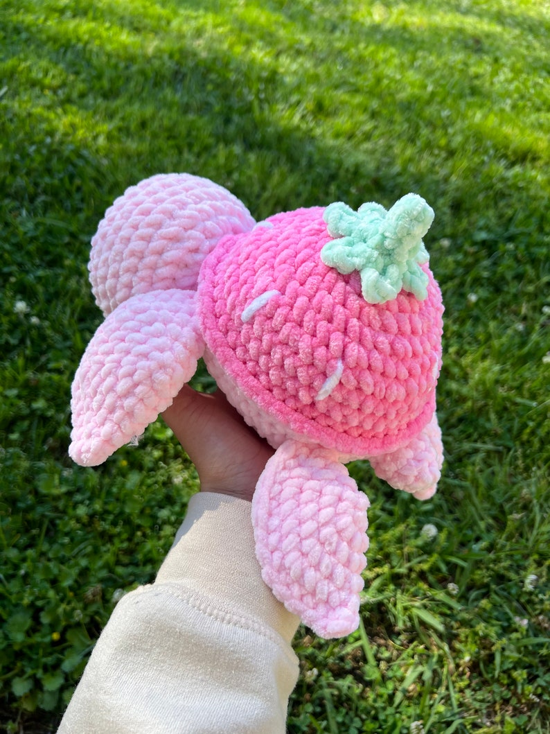 Crochet Strawberry Turtle Pattern PDF Download Beginner Friendly Amigurumi image 3