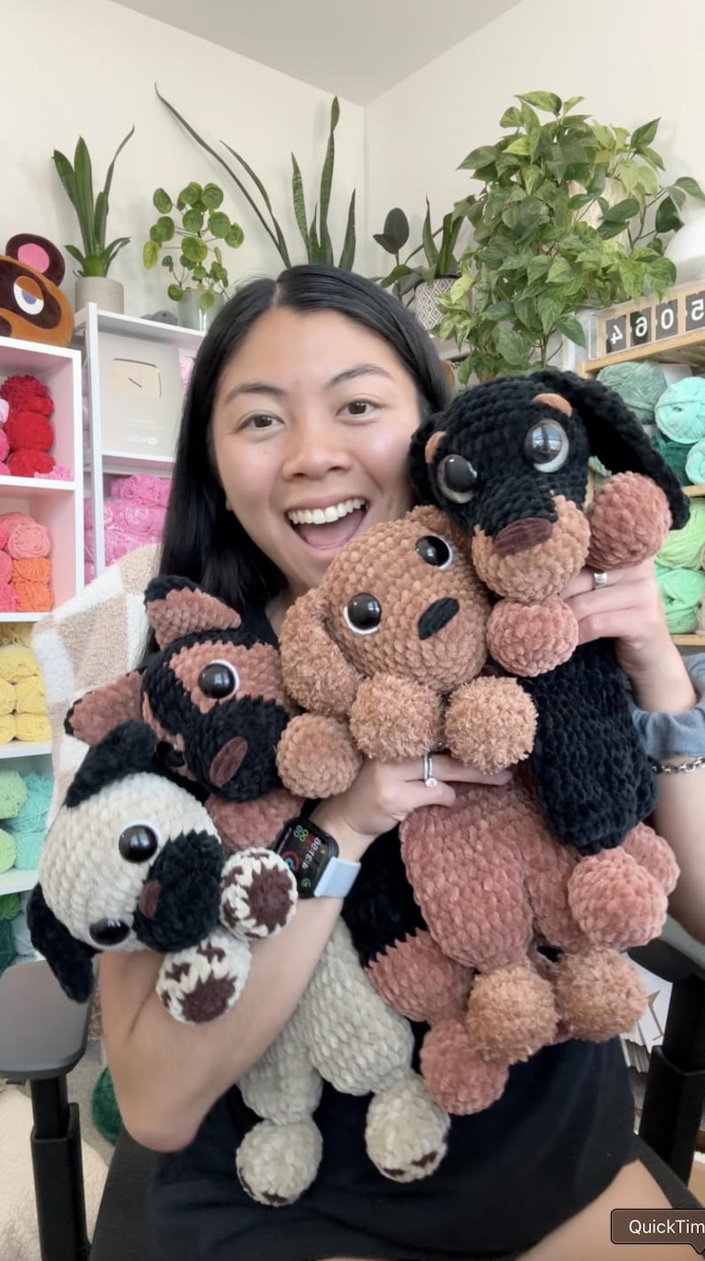 Crochet Dog Snuggler Pattern 4-in-1 Bundle Dachshund Pug German ...