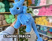 Crochet Dragon Pattern Morningstartail Feathertail Daggertail 3-in-1 Standing Dragon Download Amigurumi PDF Stuffed Animal Plushie Book