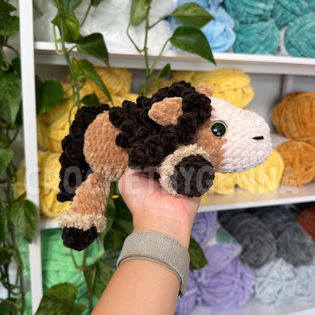 Sploot Pattern Crochet Mini Horse Pattern Low Sew Floppy Lying Down Sploot Fidget ...