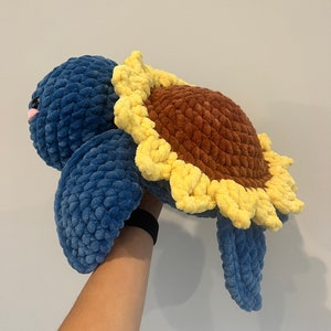 PREORDER Jumbo Sunflower Turtle Crochet Plushie Amigurumi - Etsy