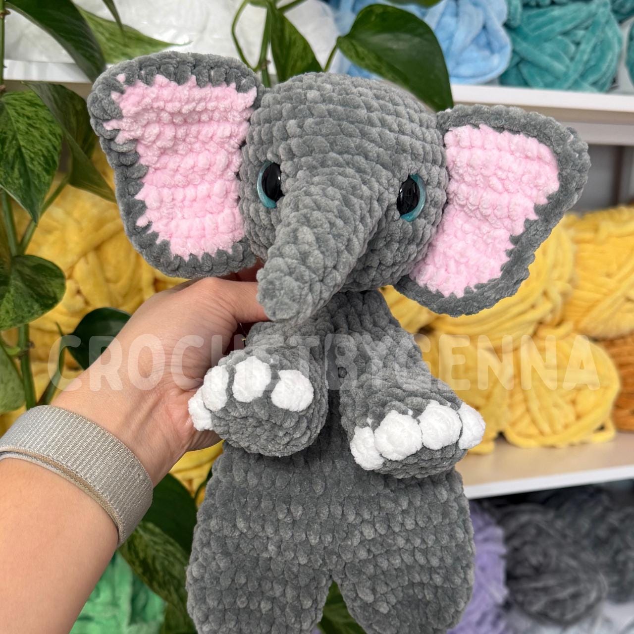 Crochet Elephant Snuggler Pattern Low Sew Lovey Elephants Baby Download ...