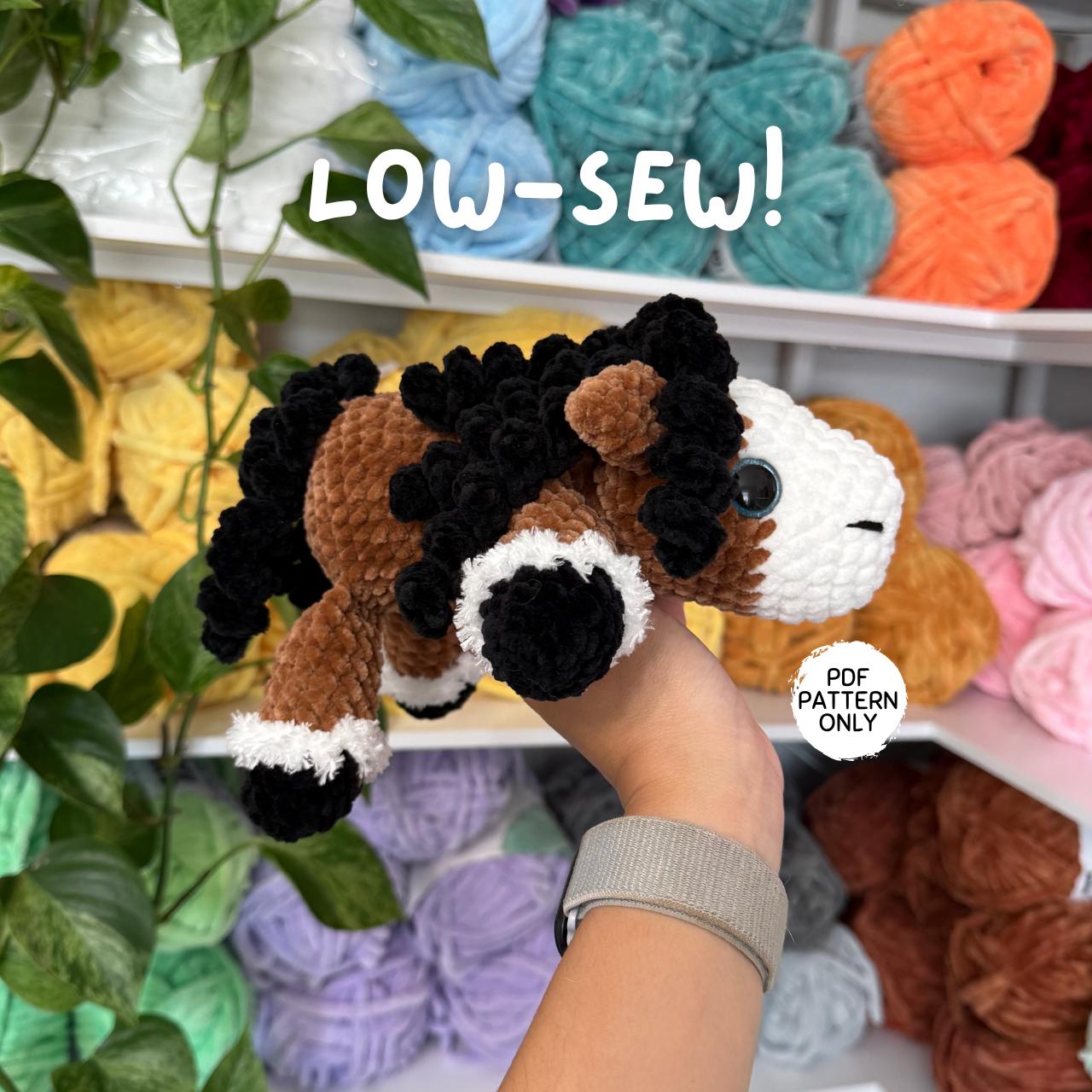 Sploot Pattern Crochet Mini Horse Pattern Low Sew Floppy Lying Down Sploot Fidget ...