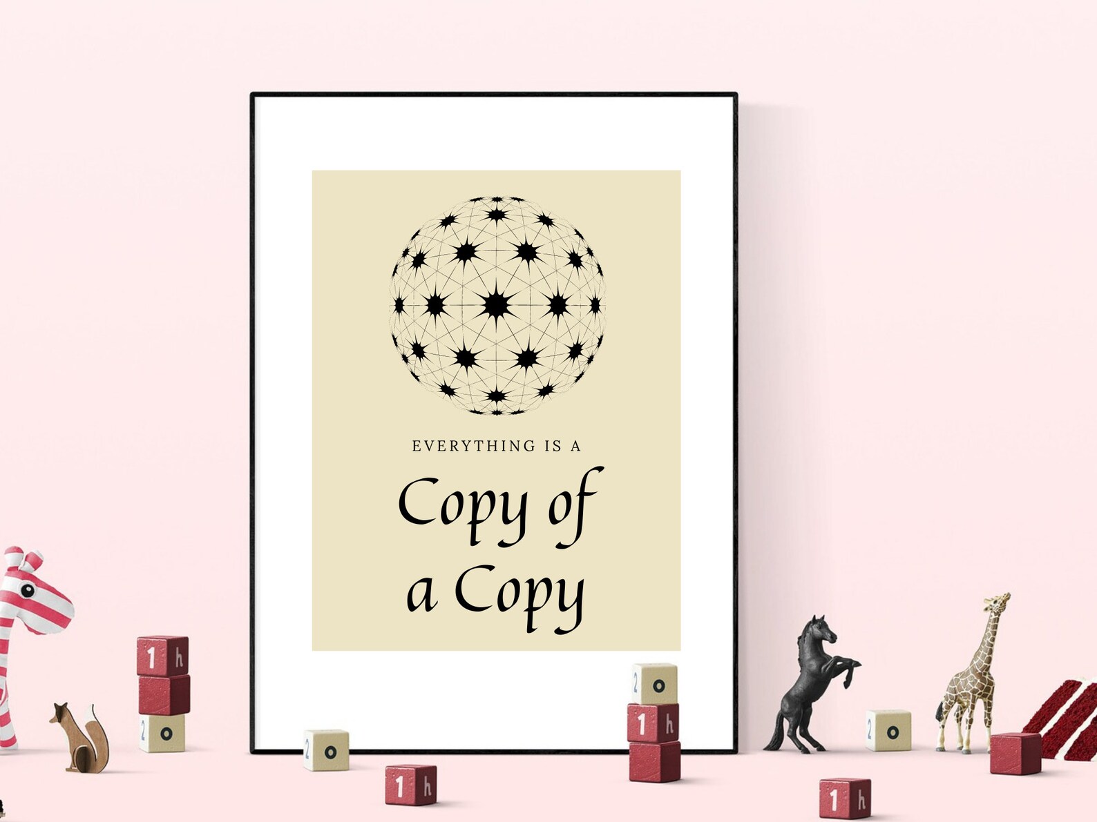 Everything is a copy of a copy fight club quotes poster 3d etsy
