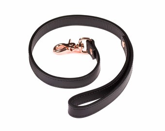 Handmade long leather human leash(72 color variations, nickel-free plated hardware)