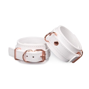 Premium Handmade Custom Leather Hand Cuffs – 12 Leather Color Options – Nickel-Free Plated Hardware – Adjustable Fit – For Adult Wear & Play