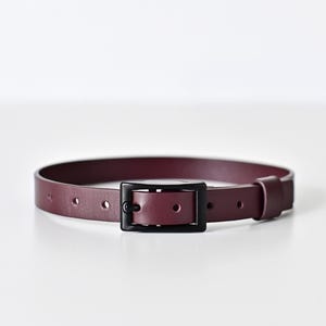 Custom Handmade Leather Day Collar for Adults – Discreet Submissive Choker – 12 Leather Colors & 4 Hardware Colors – One Price for All Sizes