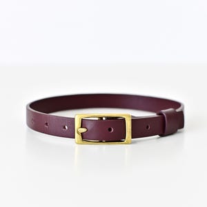 Custom Handmade Leather Day Collar for Adults – Discreet Submissive Choker – 12 Leather Colors & 4 Hardware Colors – One Price for All Sizes