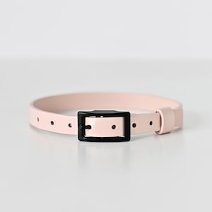 Custom Handmade Leather Day Collar for Adults – Discreet Submissive Choker – 12 Leather Colors & 4 Hardware Colors – One Price for All Sizes