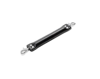 Handmade Premium Leather Spreader Bar – Optional loops – 12 Leather Colors&6 Hardware Colors – NickelFree plated Hardware–Aluminium Base 11"