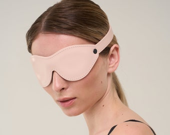 Rosa Leder Augenbinde für Erwachsenen, Auge Schlafmaske (72 Farbvarianten, an Ihre Größe gemacht)