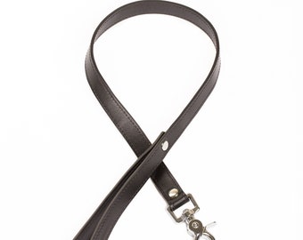 Handmade long leather human leash (72 color variations, nickel-teasted hardware)