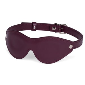 Bordo leren blinddoek voor volwassenen, oogslaapmasker (72 kleurvariaties, op maat gemaakt)