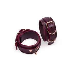 Premium Handmade Custom Leather Hand Cuffs Set – 12 Leather Color Options – Nickel-Free Plated Hardware – Adjustable Fit