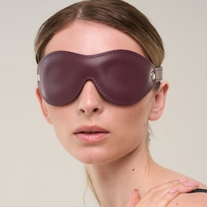 Bordo leren blinddoek voor volwassenen, oogslaapmasker (72 kleurvariaties, op maat gemaakt)
